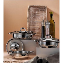 Aryıldız Aria 6 Parça Çelik Sahan Set 14-16-18 Cm Ar256855 Gümüş