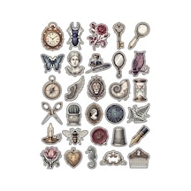 30 Adet Vintage Antika Obje Sticker Seti - Laptop Defter Scrapbook İçin Çok Renkli