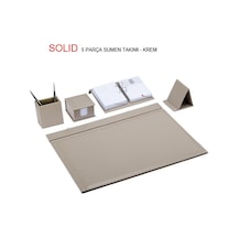 Gıpta Sümen Takımı Solıd 5 Parça Krem 7068