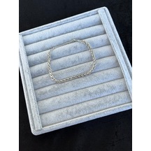 Unisex Angelus Model 3mm Kalın Kararmaz Unisex Bileklik Gümüş Kaplama Gümüş