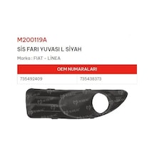 Sis Farı Yuvası Sol Siyah Linea 1