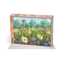 King Of Puzzle Yabani Çiçekler Ahşap Puzzle 500 Parça