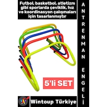 Antrenmanmalzemesi Futbol Basketbol Atletizm Fitness Kondisyon Çeviklik Antrenman Engeli 5'li Set Çok Renkli