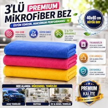 Misgibi Premium Mikrofiber Temizlik Bezi 3 Adet Çok Amaçlı Mutfak Ve Ev Temizlik Bezi