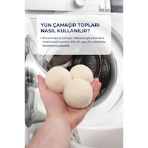 Büro Ev Ofis Çamaşır Makinesi İçin 3adet Yün Kurutma Topu Seti