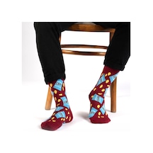 Ozzy Socks Cips Desenli Çorap Kırmızı
