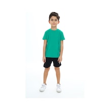 Toontoy Kids Toontoy Erkek Çocuk Şortlu Takım Koyu Yeşil
