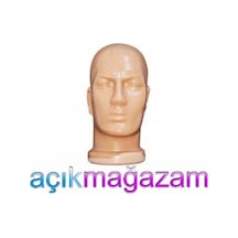 Erkek Kısa Kafa Ten Rengi Manken - Bere Peruk Mankeni