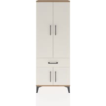 Arges Dolap 3 Raflı Tek Çekmeceli 4 Kapaklı 60x30x163 Çam-aytaşı Çam