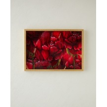 Rose Scent Cam Dekoratif Tepsi 30x42 Cm Kırmızı