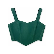 L'aura Corset Yeşil Renk Kalp Yaka Bayan Korse Büstiyer
