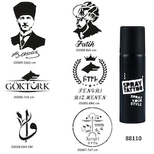 Fatih Atatürk Spray Tattoo Geçici Dövme Yapma Seti Sprey Dövme Kiti