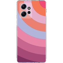 Xiaomi Redmi Note 12 4g Uyumlu Kamera Korumalı Renk Cümbüşü F Tasarımlı Şeffaf Kılıf