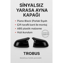 Renault Megane 4 2023 Araca Özel Batman/yarasa Ayna Kapağı Pian