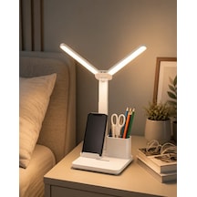 Astraltech Kısılabilir Led Masa Lambası - Kalemlik Ve Telefon Standı Entegre Çok Renkli