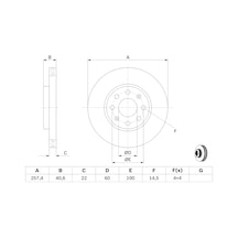 Fren Disk - Fiat Punto, Grande Punto - Ocal-t340