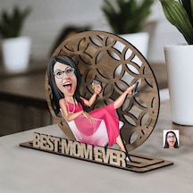 Bk Gift Kişiye Özel 3 Katmanlı Anne Karikatürlü Ahşap Biblo-6 Anneye Hediye, Anneler Günü Hediyeleri Kobitmeyen138162 Bk Gift