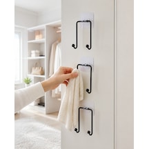 3'lü Duvar Tipi Yapışkanlı Askılık Pratik Set Diğer