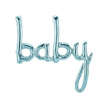 Baby Mavi Folyo Balon Beyaz