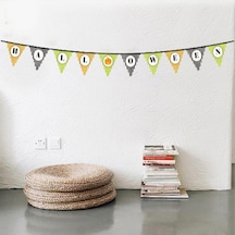 Techmrt Cadılar Bayramı Kabak Temalı Halloween Yazılı Banner Süs Flama 3 Metre Diğer
