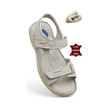 088 Topuk Jelli Tam Ortopedik Taban Hakiki Deri Erkek Sandalet Cırtlı Sandalet Bej 088 Topuk Jelli Tam Ortopedik Taban Hakiki Deri Erkek Sandalet Cırtlı Sandalet Bej