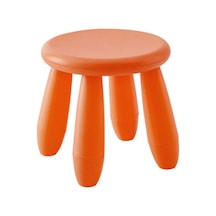 Sones Renkli Çocuk Taburesi Sandalye Bebek Taburesi Plastik Anaokulu Taburesi Turuncu