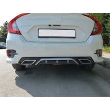 Honda Civic Fc5 Arka Difüzör Çift Renk 2016-2021 Arası