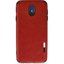 Samsung Galaxy Uyumlu J7 Pro / J730 Kılıf Loop Deri Silikon - Kırmızı Bzsxx00 1