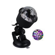 Ledx Al-kx-6889 Projeksiyon Atmosferli Usbli 4 Watt Şarjlı Sihirli Rgb Led Disko Topu Siyah