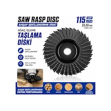 Senbang 115 Mm Ahşap Şekillendirme Diski Ahşap Oyma Taşlama Diski 22.23 Mm Spiral Taşlama Makinesi Uyumlu Saw Rasp Disc
