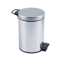 Pedallı 3lt Krom Metal Çöp Kovası 5468 Çok Renkli
