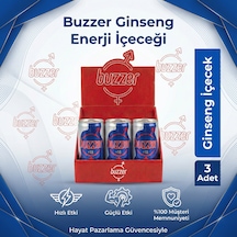 Buzzer Ginseng Enerji Içeceği +18 - 3'lü Avantaj Set