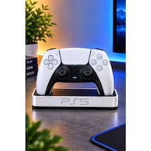 Veriqo 3d Ps5 Dualsense Uyumlu Oyun Kolu Standı Gamepad Tutucu Masaüstü Controller Standı Beyaz
