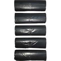 Siyah Orta Boy Çöp Poşeti 55X60 Cm 20 Li Rulo 5 Paket 100 Adet
