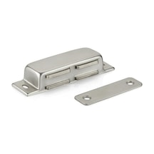 Proalet Mıknatıslı Çıt Çıt Kilit, Paslanmaz, Metal Gövde, Pvc, Kapı, Sineklik, Dolap, Kapak İçin, Manyetik Tutucu, Montaj Vidalı, Sessiz, Kolay Açılır, Kapanır Sistem 8,5 Cm, 2 Adet