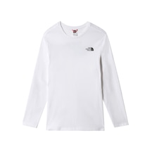 The North Face  M L/S EASY TEE - EU Erkek T-Shirt NF0A2TX1FN41 Beyaz