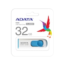 Adata C008-32GB 32GB USB2.0 Classic (White + Blue) Flash Bellek