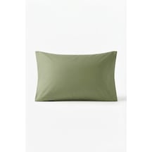 Orta Boy 40x60cm %100 Pamuklu Saten Kumaş Yastık Kılıfı 2adet Gizli Fermuarlı Haki