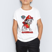 Paw Patrol Marshall Baskılı Unisex Çocuk Tişört T-Shirt Mr-04