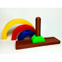 Meydora Montessori Gökkuşağı Dizme Oyuncağı Renk Eşleştirme Ve Sıralama Eğitici Oyuncak 3+ Yaş
