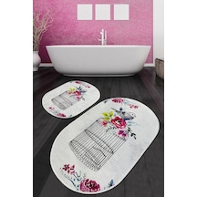 Cage Banyo Halısı Djt 2 Li Set Çok Renkli