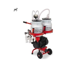 Melasty Micro İkili Keçi Süt Sağma Makinesi Alüminyum Güğüm - Silikon Memelik Micro Çift Güğüm Kuru Pompa