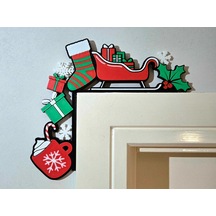 Yılbaşı Temalı Işık Anahtarı Süsü Sol 3d Baskı Noel Kızak Ve Hediye Dekoru