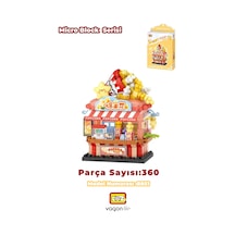 Loz Micro Block Serisi Popcorn Dükkanı 360 Parça Dekoratif Oyuncak Yapım Seti Yapı Blok Fflz-8851