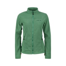 2as Cara Kadın Tam Fermuarlı İnce Polar Sweatshirt Yeşil Yeşil