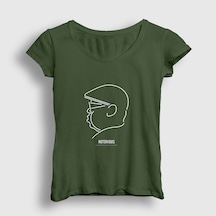 Presmono Kadın Neon The Notorious Bıg T-shirt Haki