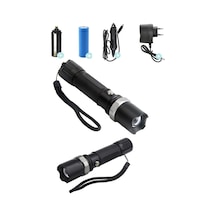 Swat Profesyonel Şarjlı El Feneri Ledli+flashlight+zoom Özellikli 6 Parça Full Set - Çok Renkli