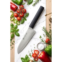 Asia Serisi Santoku Uzak Doğu Mutfak Şef Bıçağı Et Ekmek Sebze Salata Şef Bıçak Lzg-120x Siyah