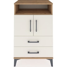 Hyperion Komodin 2 Raflı 2 Çekmeceli 2 Kapaklı 60x44x96 Çam-aytaşı Atlas Çam