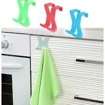 Go İthalat Hang İt Pratik Kolay Taşımabilir Havlupan 2 Kancalı Banyo Askısı Açık Mavi